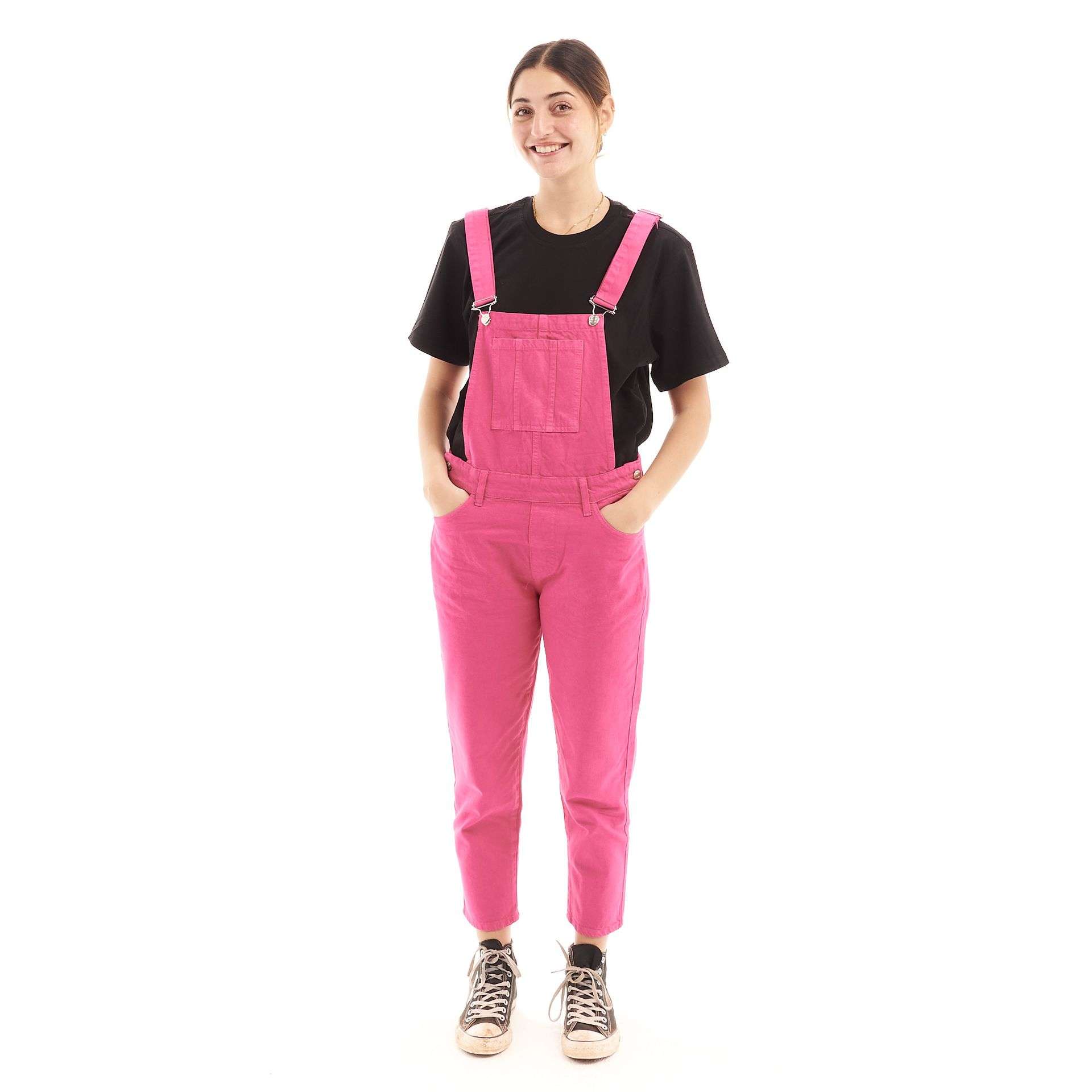 Pink dungaree dress - Bam Clothing