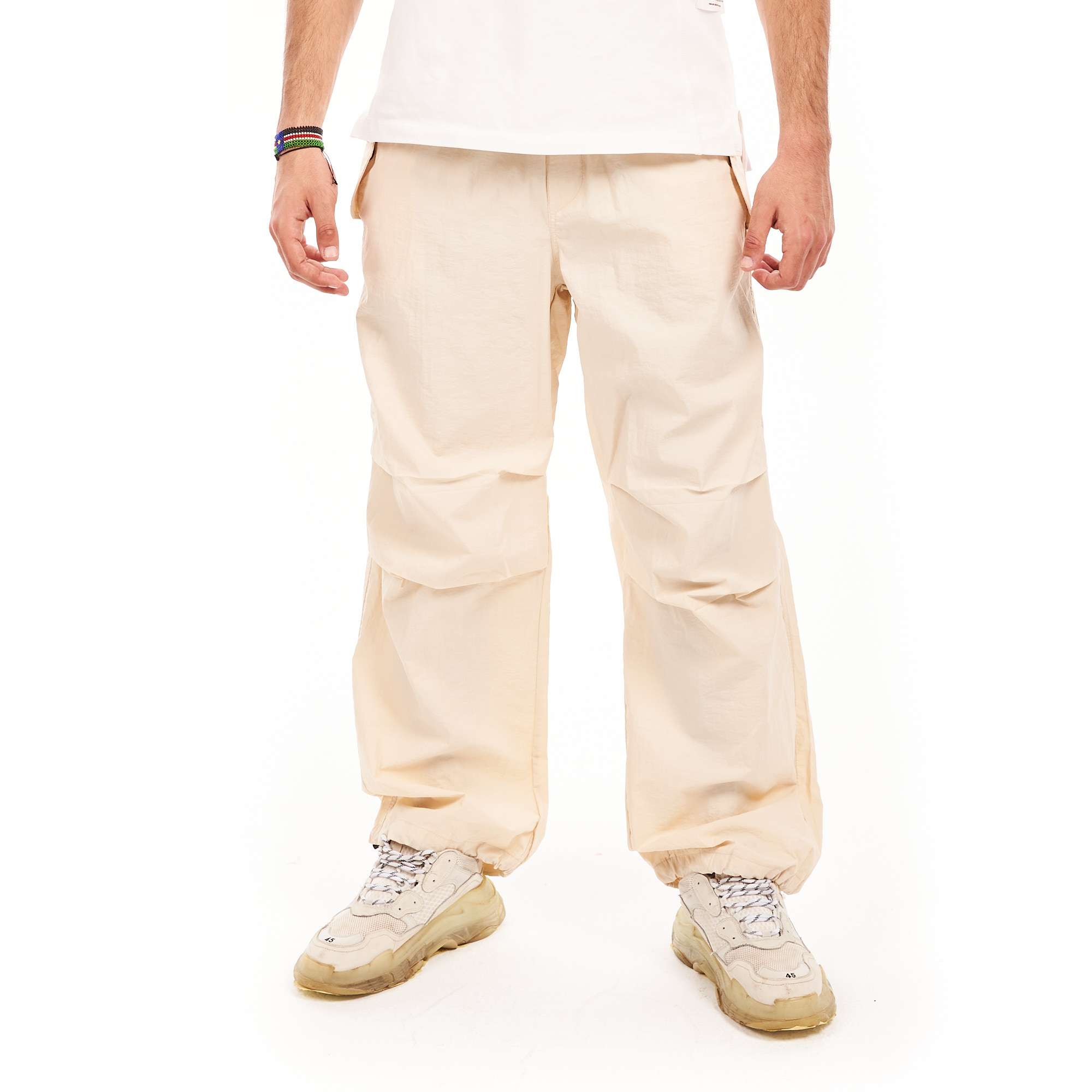 Beige parachute pant - Bam Clothing