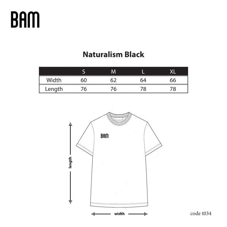 Naturalism Black Oversized Printed T shirt - Bam Clothing